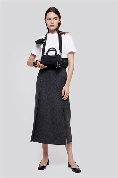 prada wool skirt